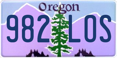 OR license plate 982LOS