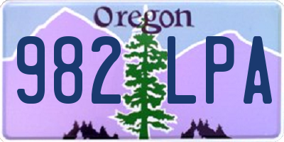 OR license plate 982LPA