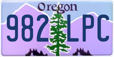 OR license plate 982LPC