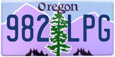 OR license plate 982LPG