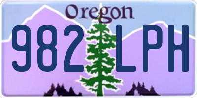 OR license plate 982LPH