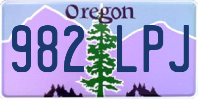 OR license plate 982LPJ