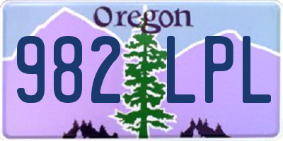 OR license plate 982LPL