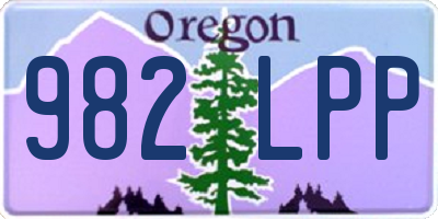 OR license plate 982LPP