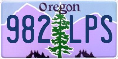 OR license plate 982LPS
