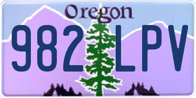 OR license plate 982LPV