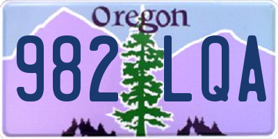 OR license plate 982LQA