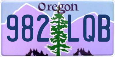 OR license plate 982LQB