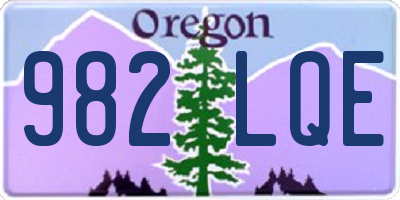 OR license plate 982LQE