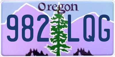 OR license plate 982LQG