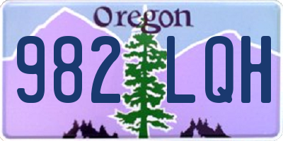 OR license plate 982LQH