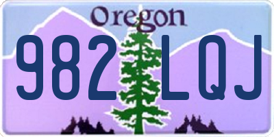 OR license plate 982LQJ