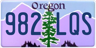 OR license plate 982LQS