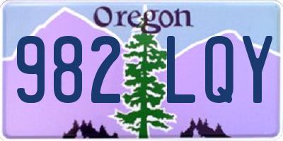 OR license plate 982LQY