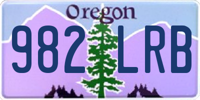 OR license plate 982LRB