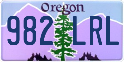 OR license plate 982LRL