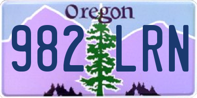 OR license plate 982LRN