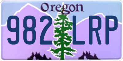 OR license plate 982LRP