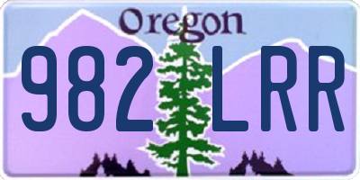 OR license plate 982LRR
