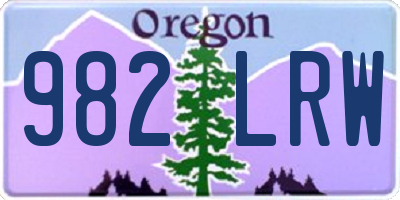 OR license plate 982LRW