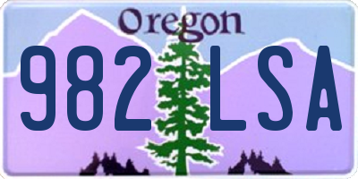 OR license plate 982LSA