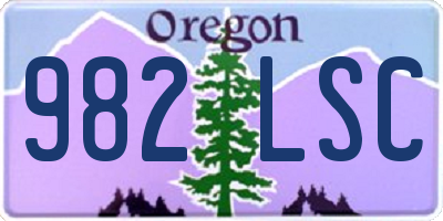 OR license plate 982LSC