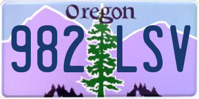 OR license plate 982LSV