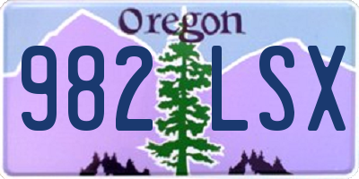 OR license plate 982LSX