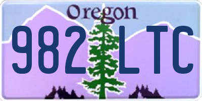 OR license plate 982LTC