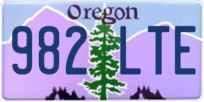 OR license plate 982LTE