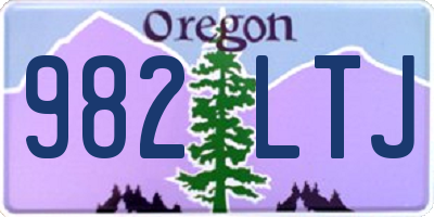 OR license plate 982LTJ