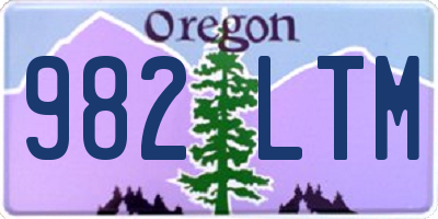 OR license plate 982LTM