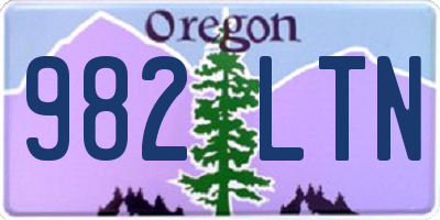OR license plate 982LTN