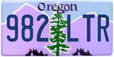 OR license plate 982LTR