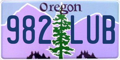 OR license plate 982LUB