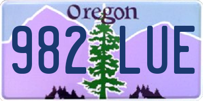 OR license plate 982LUE