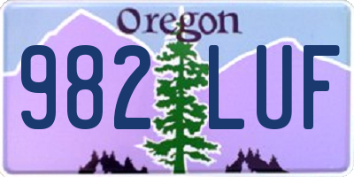 OR license plate 982LUF