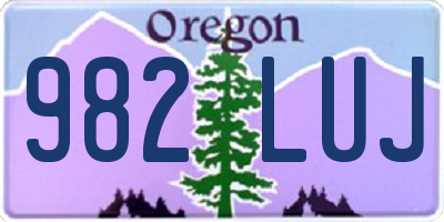 OR license plate 982LUJ