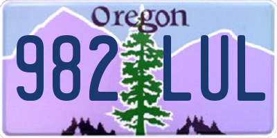 OR license plate 982LUL