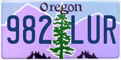 OR license plate 982LUR