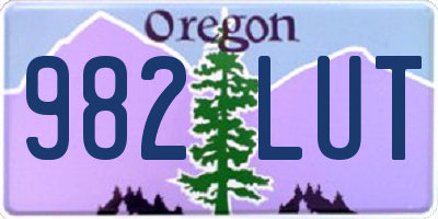 OR license plate 982LUT