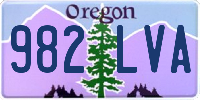 OR license plate 982LVA