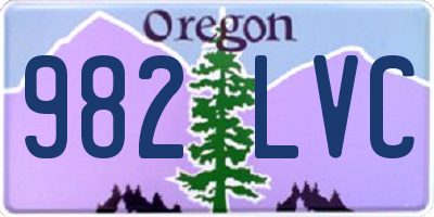 OR license plate 982LVC