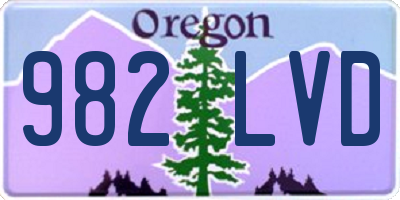 OR license plate 982LVD