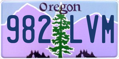 OR license plate 982LVM