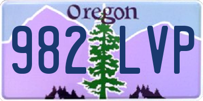 OR license plate 982LVP