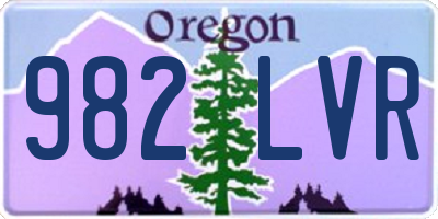 OR license plate 982LVR