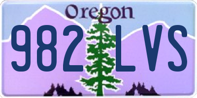 OR license plate 982LVS