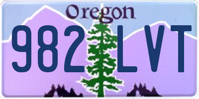 OR license plate 982LVT