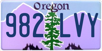 OR license plate 982LVY